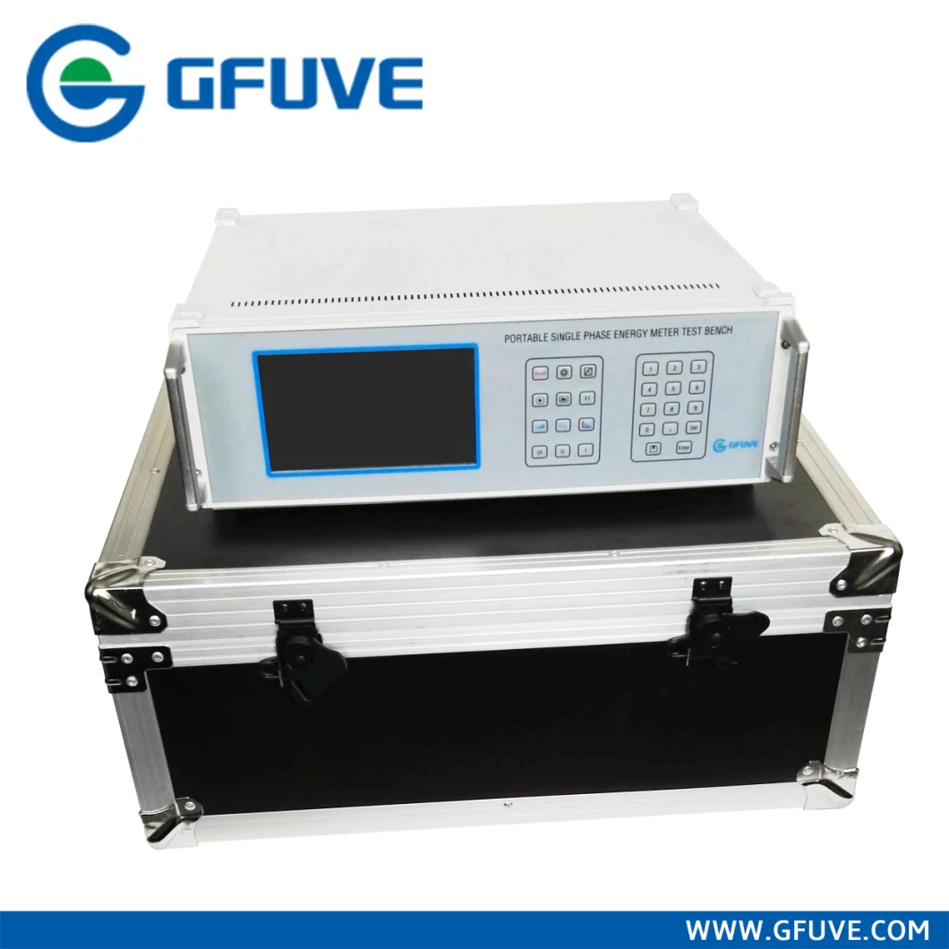 Single Phase Energy Meter Test Bench with Voltage Source and Current Source