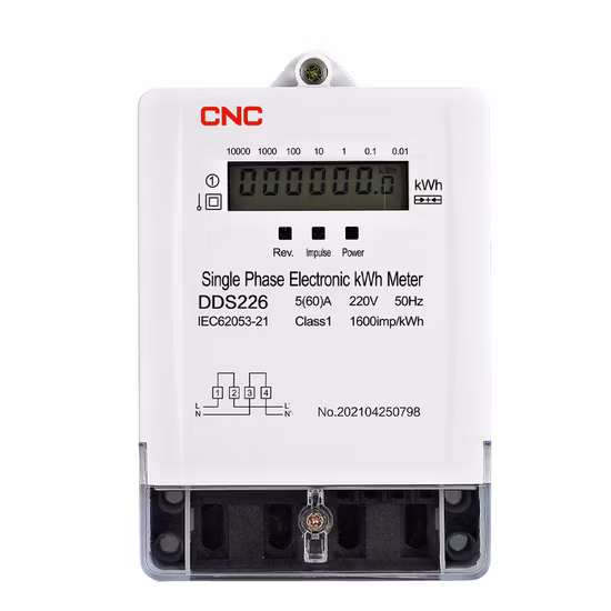 Dds226 50/60Hz Single Phase Electronic Energy Meter LCD Display Electric Watt Meter